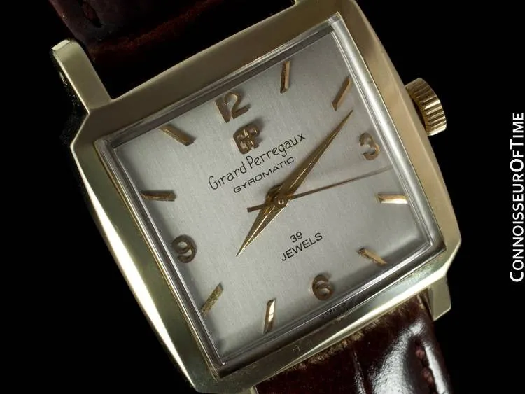 1950's Girard Perregaux Gyromatic, Square, 14K Gold Filled - Automatic, Waterproof