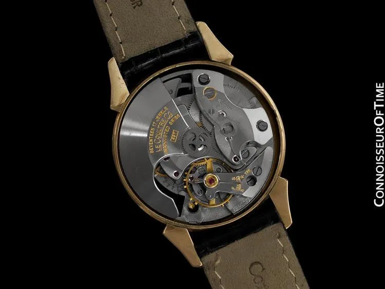 1953 LeCoultre Futurematic Vintage Mens Black Dial Watch, Bullhorn Lugs - 10K Gold Filled