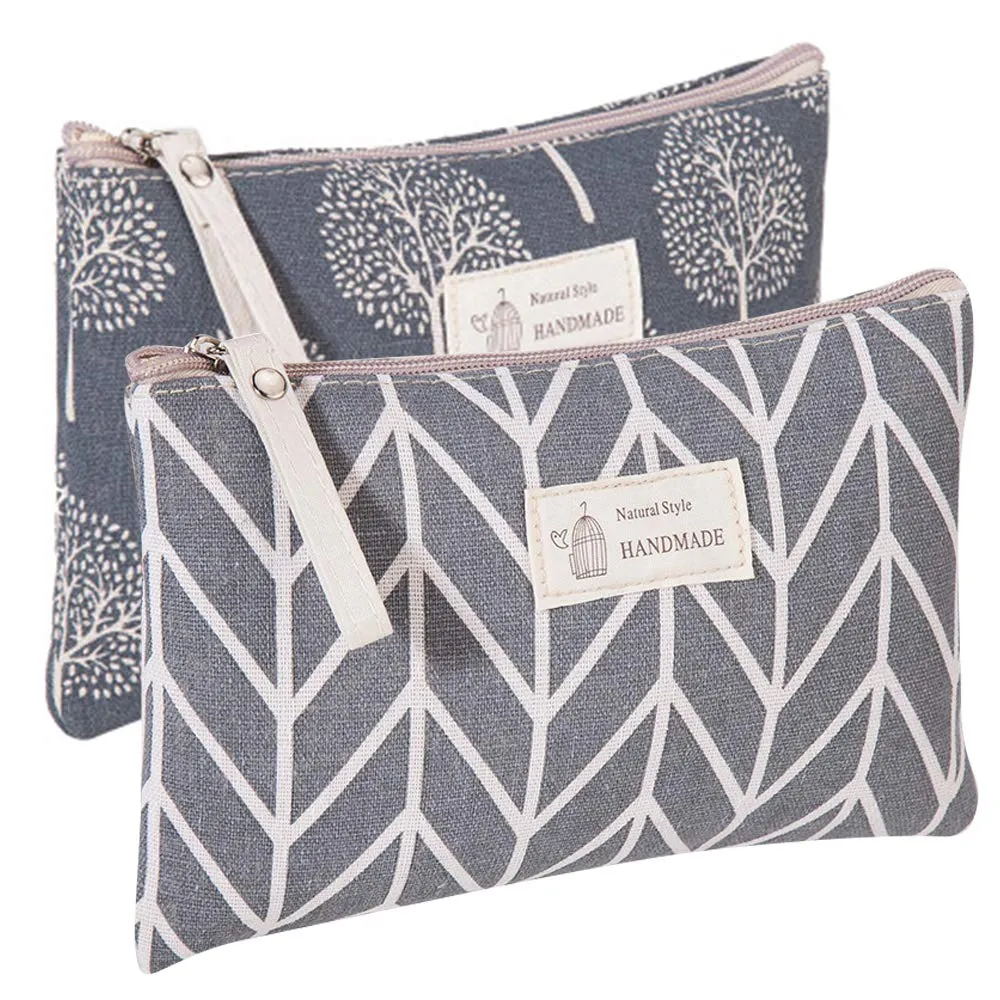 2 Pcs Women Funny Makeup Bag Cute Cosmetic Bag Pouch for Purse Toiletry Bag