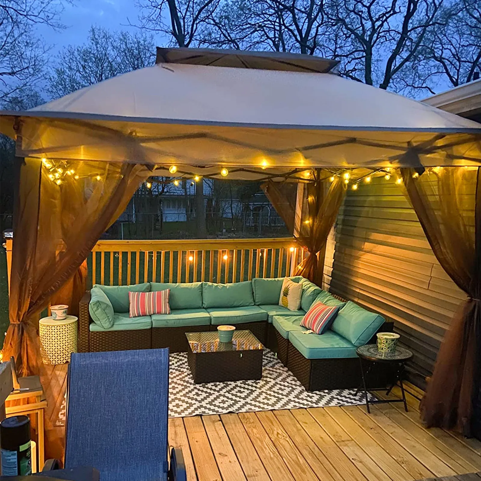 25 FT S14 Solar-Powered String Lights, IP65, 10 Shatterproof Edison Vintage Bulbs (2 Spare)