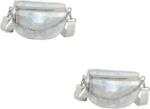2pcs Lightweight Fanny Bag for Women Large Capacity Waist Pack Stylish Girl Accessory for Daily Use