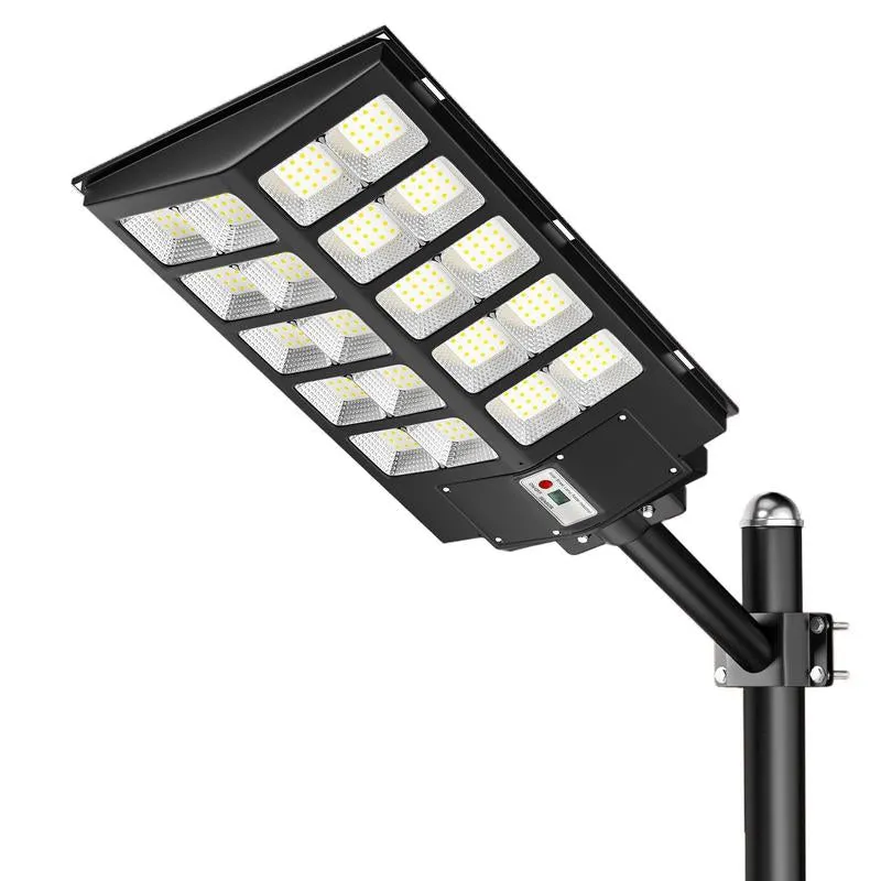 3200W Solar Street Lights Outdoor, 320000LM Commercial Parking Lot Light, 6500K Dusk to Dawn Solar Security Flood Lights Motion Sensor Solar Led Lamp for Basketball Court, Road, Playground