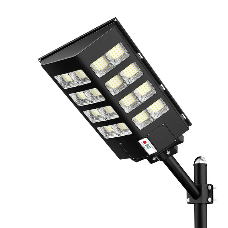 3200W Solar Street Lights Outdoor, 320000LM Commercial Parking Lot Light, 6500K Dusk to Dawn Solar Security Flood Lights Motion Sensor Solar Led Lamp for Basketball Court, Road, Playground