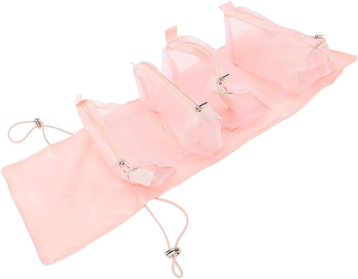 4 in 1 Roll Up Make Up Hanging Toiletry Bag, Foldable Toiletry Bag with Detachable Pouches Washable Toiletry Bag, Cosmetic Storage with Handle for Women Travel Makeup Organizer