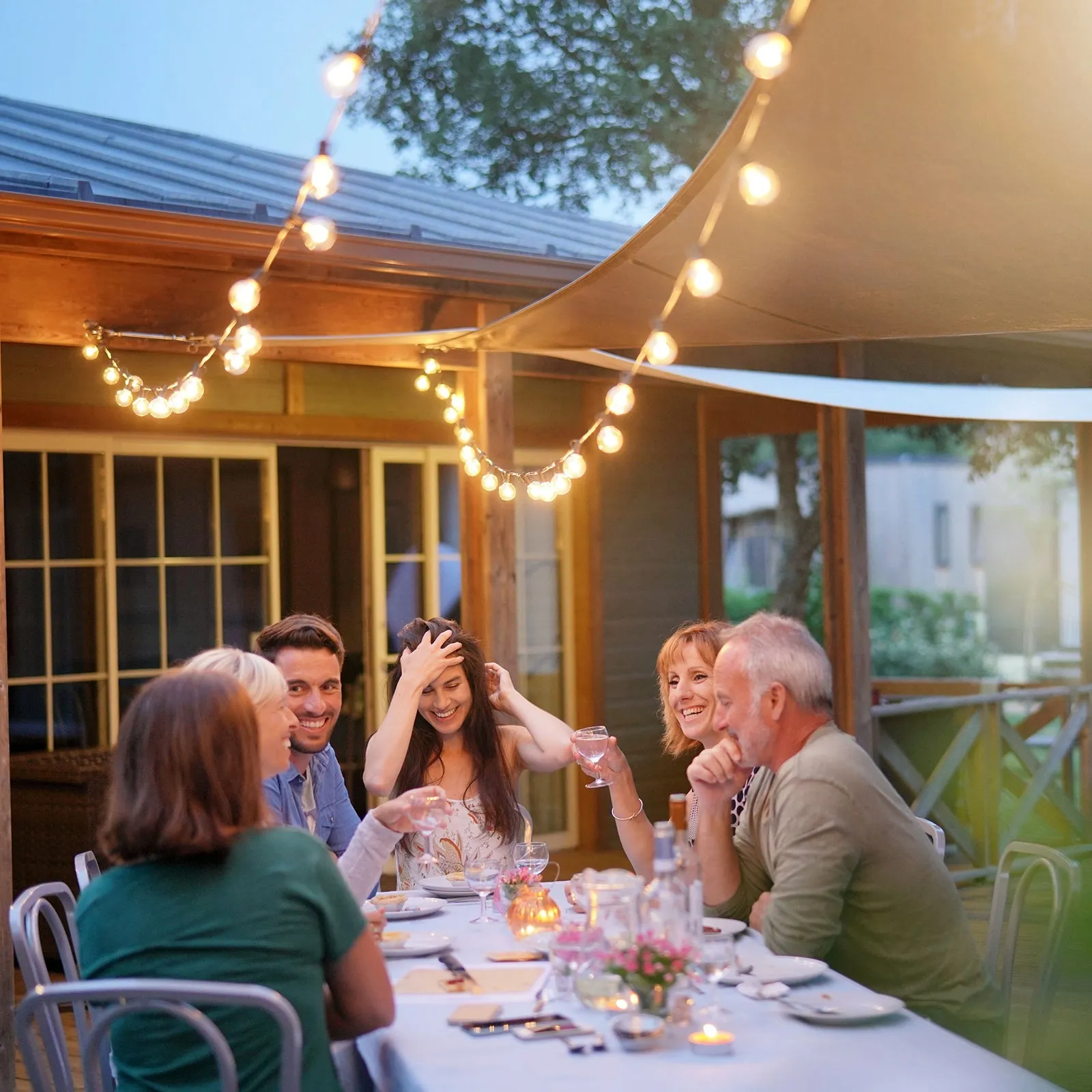 50 FT S14 Solar-Powered String Lights, IP65, 15 Shatterproof Edison Vintage Bulbs (2 Spare)