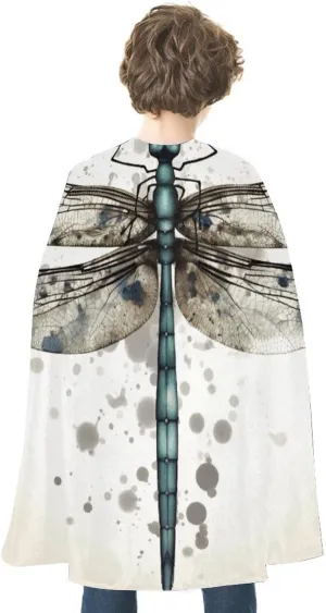 Adult Cape,Halloween Christmas Cosplay Costumes Witch Cloak Unisex Halloween Cape Modern Dragonfly Print Cape
