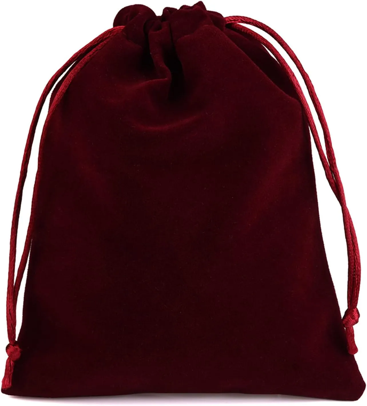 Aestivate 8 Pack Large Velvet Drawstring Pouch, Velvet Bag 810 Inch Storage Bag Cosmetics Pouches Dust Bag 8 Pieces(Dark Red)