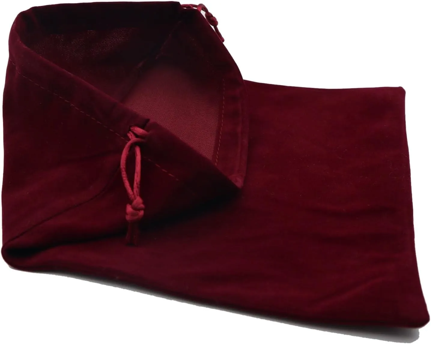 Aestivate 8 Pack Large Velvet Drawstring Pouch, Velvet Bag 810 Inch Storage Bag Cosmetics Pouches Dust Bag 8 Pieces(Dark Red)