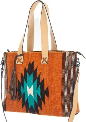 American Darling ADBG573D1 Tote Saddle Blanket Genuine Leather Women Bag Western Handbag Purse