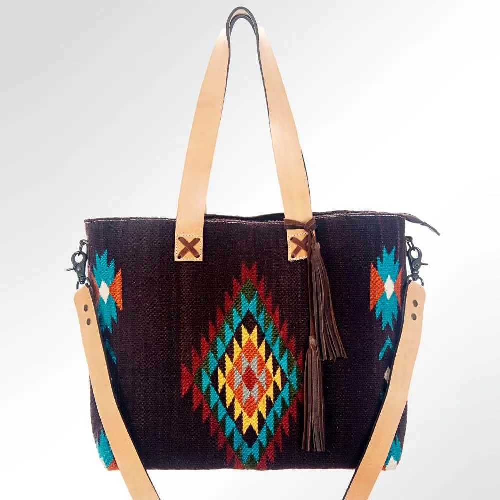 American Darling ADBG573D1 Tote Saddle Blanket Genuine Leather Women Bag Western Handbag Purse