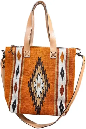 American Darling ADBG573D1 Tote Saddle Blanket Genuine Leather Women Bag Western Handbag Purse