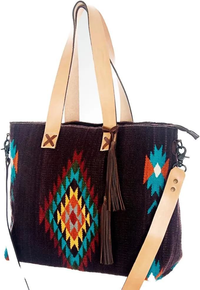 American Darling ADBG573D1 Tote Saddle Blanket Genuine Leather Women Bag Western Handbag Purse