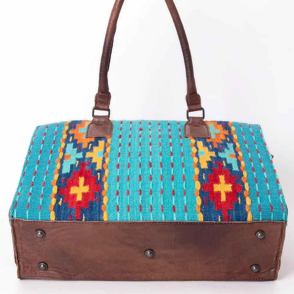 American Darling Saddle Blanket Genuine Leather Women Bag Western Handbag Purse