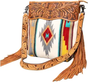 American Darling Signature Crossbody Hand Tooled Saddle Blanket Genuine Leather Western Women Bag Handbag Purse | Crossbody Bag for Women | Cute Crossbody Bag | Crossbody Purse