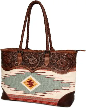 American Darling Tote Hand Tooled Saddle Blanket Genuine Leather Western Women Bag Handbag Purse | Western Tote Bag | Travel Tote Bags | College Tote Bag | Casual Tote Bag