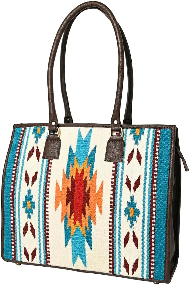 American Darling Tote Saddle Blanket Fabric Genuine Leather Western Women Bag | Handbag Purse | Tote Bag for Women | Cute Tote Bag | Tote Purse