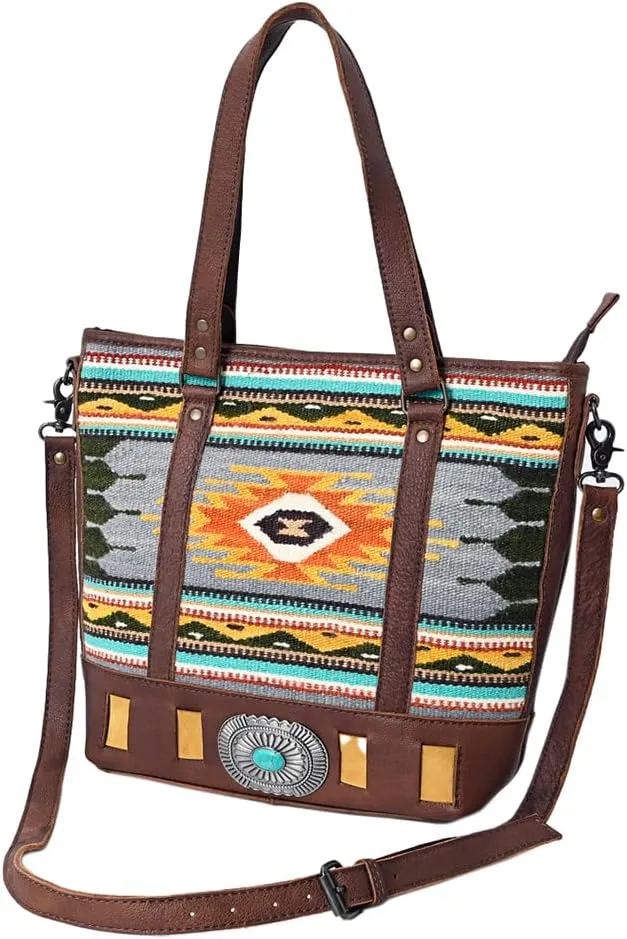 American Darling Tote Saddle Blanket Genuine Leather Western Women Bag Handbag Purse | Western Tote Bag | Travel Tote Bags | College Tote Bag | Casual Tote Bag