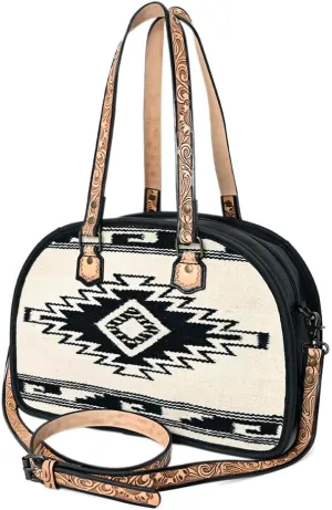 American Darling Tote Saddle Blanket Genuine Leather Western Women Bag Handbag Purse | Western Tote Bag | Travel Tote Bags | College Tote Bag | Casual Tote Bag
