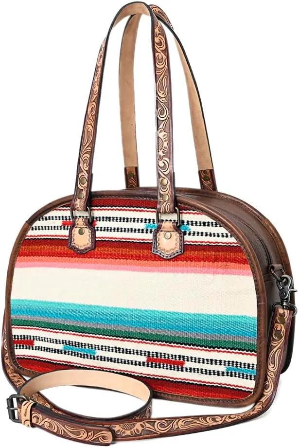 American Darling Tote Saddle Blanket Genuine Leather Western Women Bag Handbag Purse | Western Tote Bag | Travel Tote Bags | College Tote Bag | Casual Tote Bag