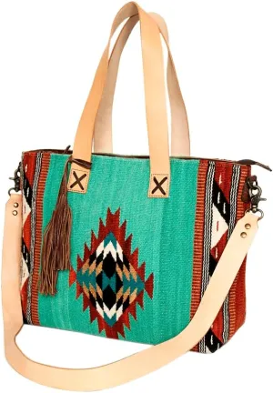 American Darling Tote Saddle Blanket Genuine Leather Western Women Bag Handbag Purse | Western Tote Bag | Travel Tote Bags | College Tote Bag | Casual Tote Bag