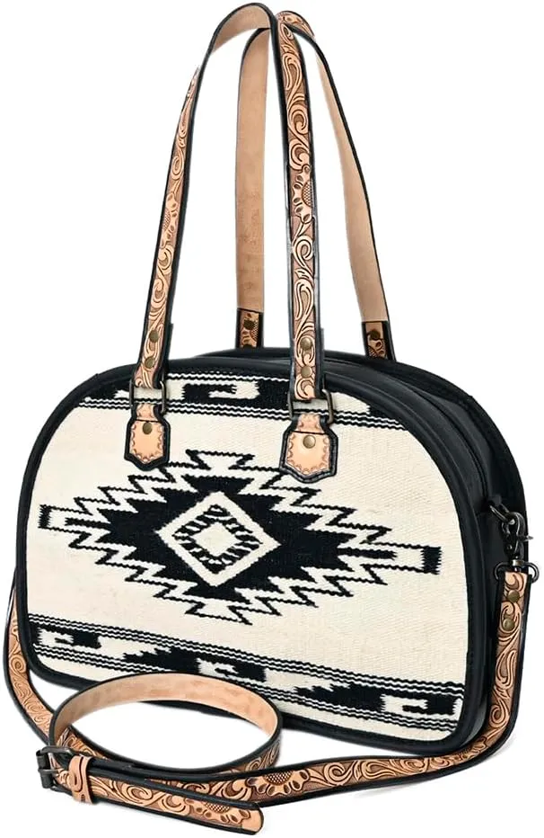 American Darling Tote Saddle Blanket Genuine Leather Western Women Bag Handbag Purse | Western Tote Bag | Travel Tote Bags | College Tote Bag | Casual Tote Bag