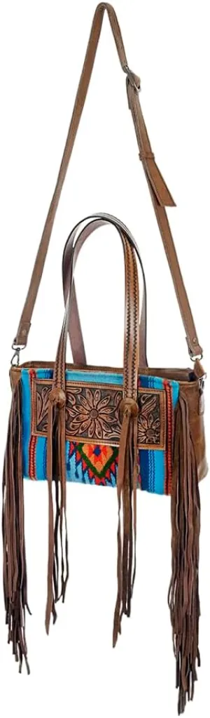 American Darling Tote Saddle Blanket Genuine Leather Western Women Bag Handbag Purse | Western Tote Bag | Travel Tote Bags | College Tote Bag | Casual Tote Bag