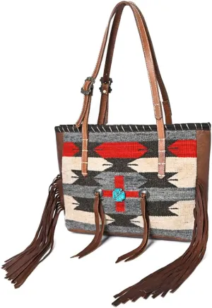 American Darling Tote Saddle Blanket Genuine Leather Western Women Bag Handbag Purse | Western Tote Bag | Travel Tote Bags | College Tote Bag | Casual Tote Bag