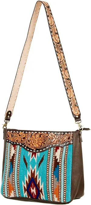American Darling Tote Saddle Blanket Genuine Leather Western Women Bag Handbag Purse | Western Tote Bag | Travel Tote Bags | College Tote Bag | Casual Tote Bag