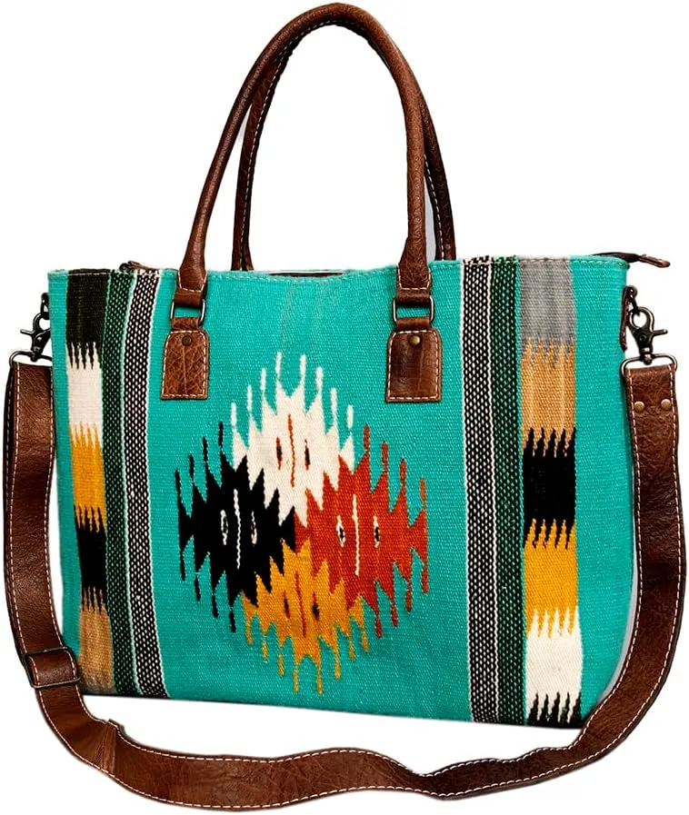 American Darling Tote Saddle Blanket Genuine Leather Western Women Bag Handbag Purse | Western Tote Bag | Travel Tote Bags | Cute Tote Bag | College Tote Bag | Casual Tote Bag | Tote Bag for Women