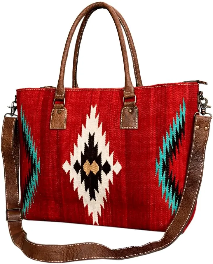 American Darling Tote Saddle Blanket Genuine Leather Western Women Bag Handbag Purse | Western Tote Bag | Travel Tote Bags | Cute Tote Bag | College Tote Bag | Casual Tote Bag | Tote Bag for Women