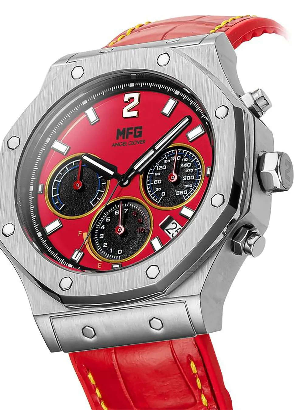 ANGEL CLOVER × MF GHOST COLLABORATION WATCH - EXVENTURE SOLAR  EVS43MFG-FR KAITO AKABA FERRARI 488GTB MODEL LIMITED EDITION