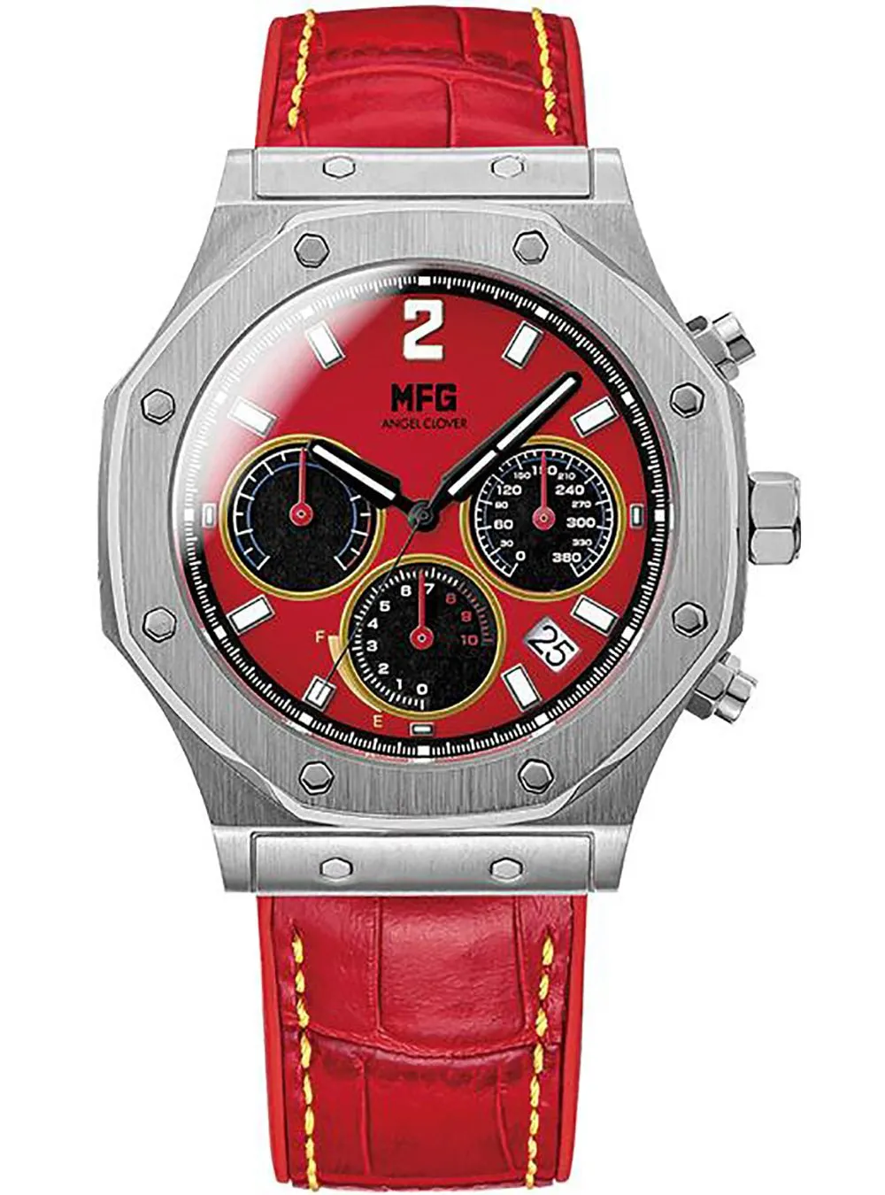 ANGEL CLOVER × MF GHOST COLLABORATION WATCH - EXVENTURE SOLAR  EVS43MFG-FR KAITO AKABA FERRARI 488GTB MODEL LIMITED EDITION