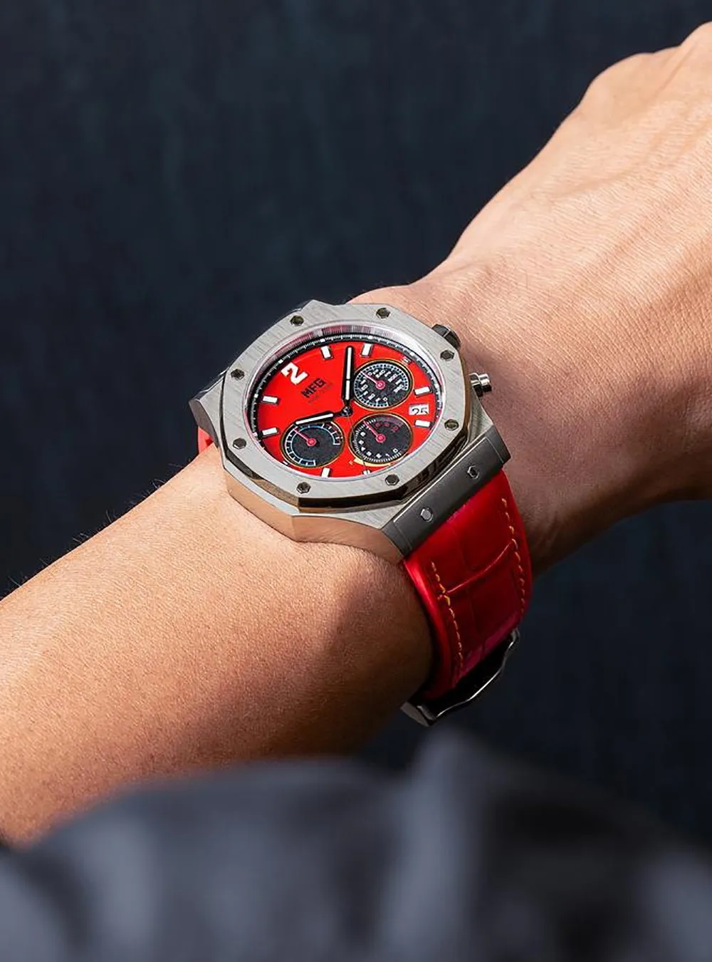 ANGEL CLOVER × MF GHOST COLLABORATION WATCH - EXVENTURE SOLAR  EVS43MFG-FR KAITO AKABA FERRARI 488GTB MODEL LIMITED EDITION