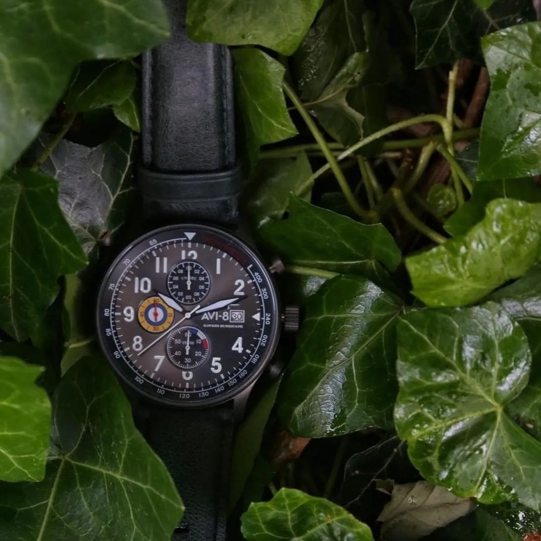 AVI-8 Military Green Hawker Hurricane Chronograph Watch AV-4011-0D