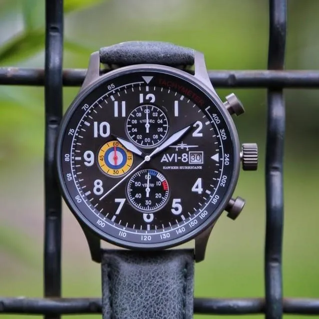 AVI-8 Military Green Hawker Hurricane Chronograph Watch AV-4011-0D