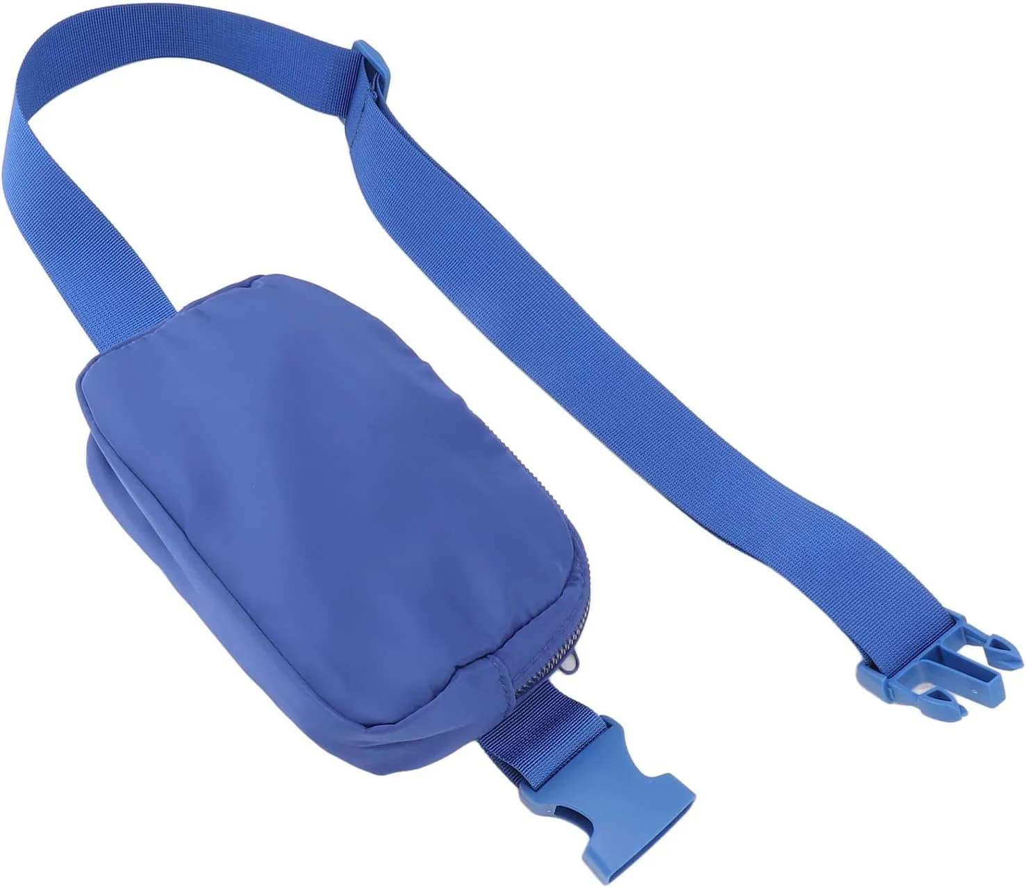 Azusumi Women's Nylon Adjustable Portable Waist Bag for Women Belt Bag Outdoor Hiking Shopping Sports (Blue)