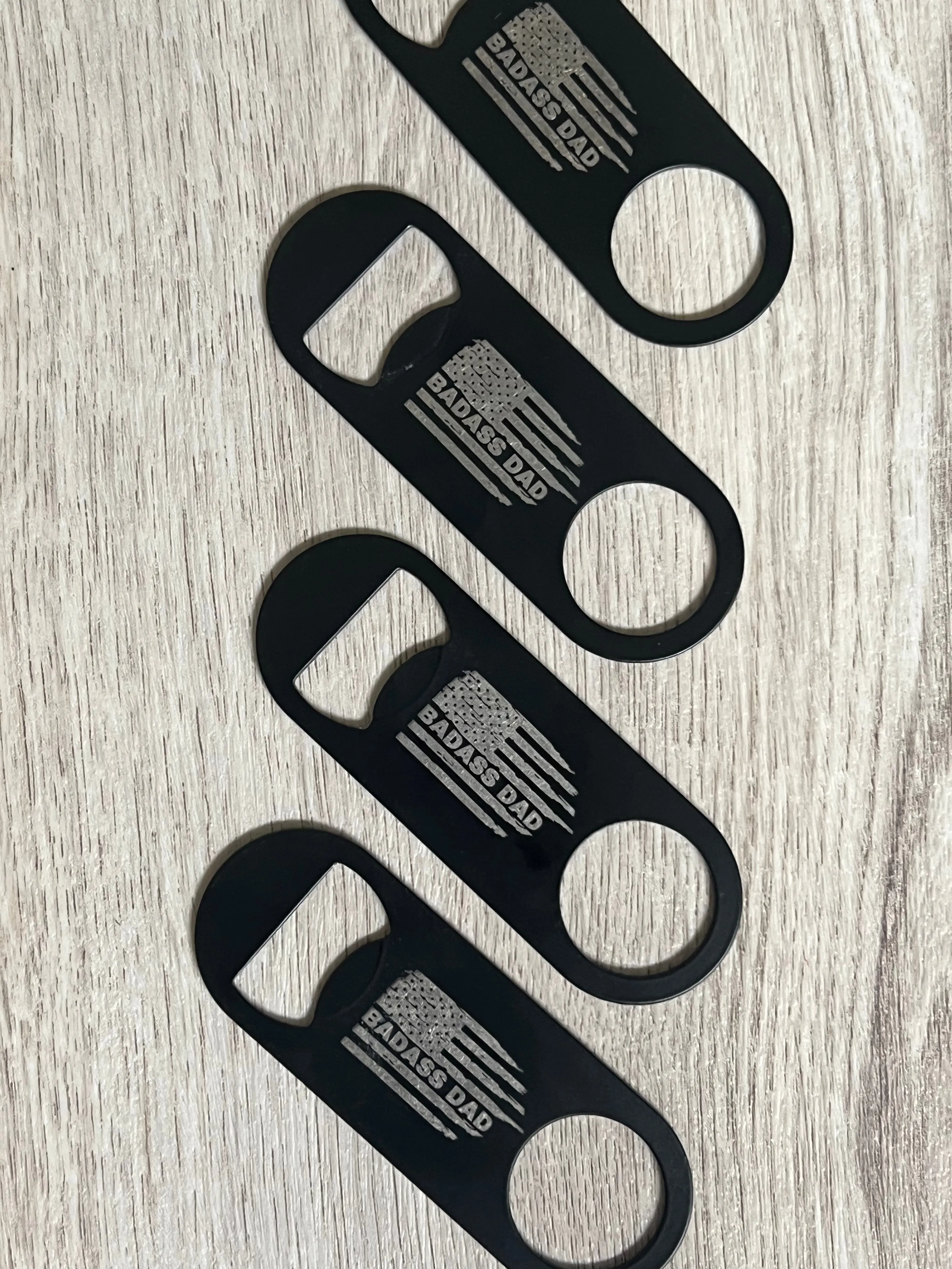 BADASS DAD Engraved Bottle Openers