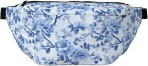 Blue Floral Chinoiserie Fanny Pack For Women Man, Waist Belt Bag Crossbody For Sports Travel Hiking Running Jogging