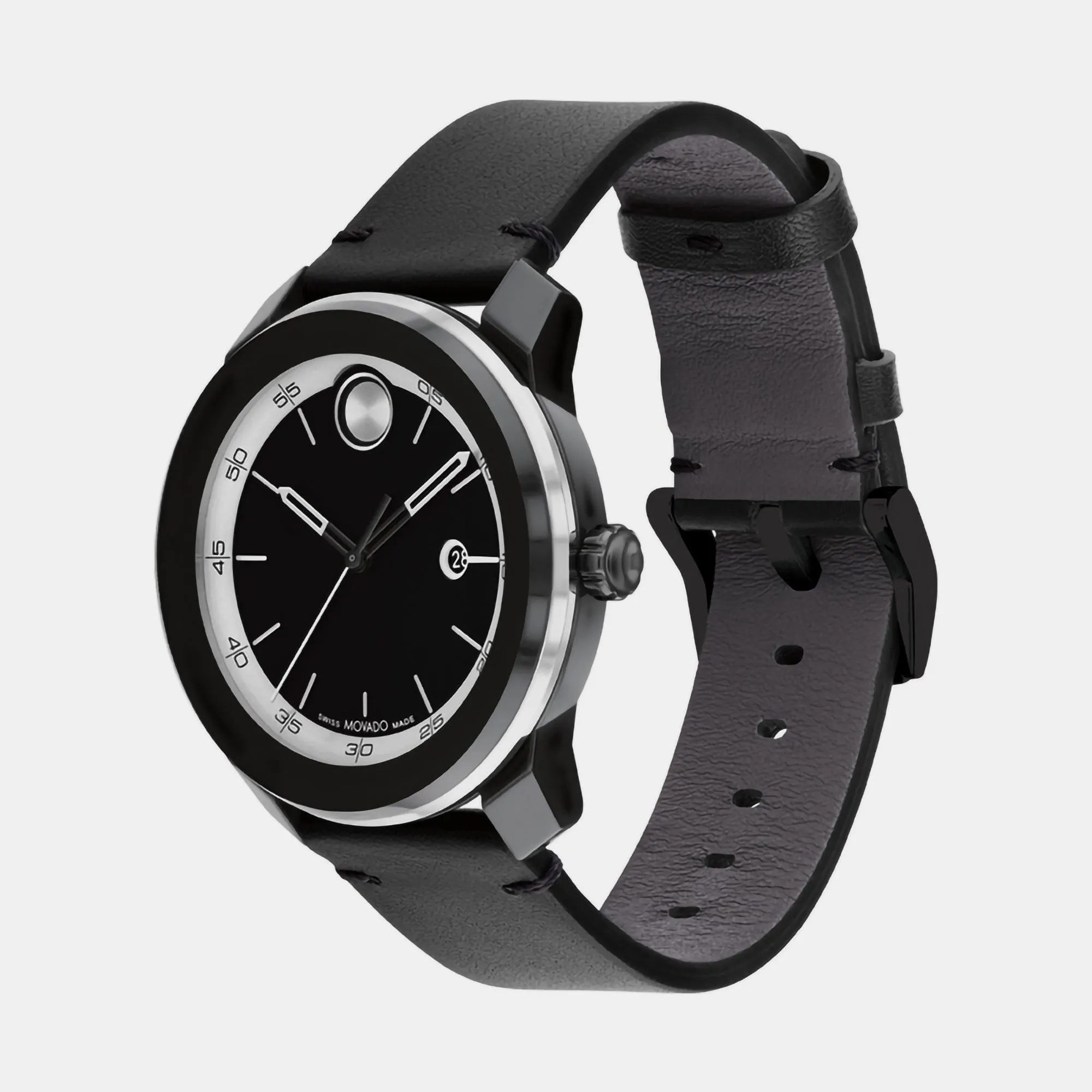 Bold Men's Black Analog Leather Watch 3601154