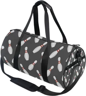 Bowling Pins and Bowls Gym Duffle Bag for Women Men Sports Fitness Bag Workout Travel Gymnastics Dance Ballet