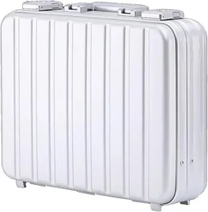 Business Suitcase, Aluminum Alloy Suitcase, Portable Password Box,Combination Box Briefcase Metal Toolbox, Home Medical Kit Aluminum Safe (Color : Black, Size : 11in) ( Color : Silver , Size : 11in )