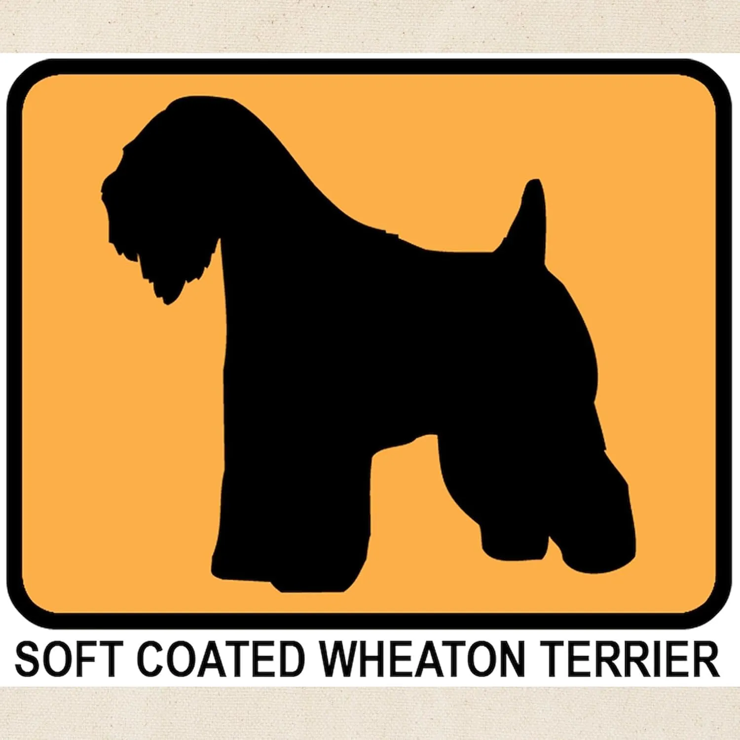 CafePress Soft Coated Wheaton Terrier (Tote Bag Reusable Natural Beige Canvas Shopping Bag