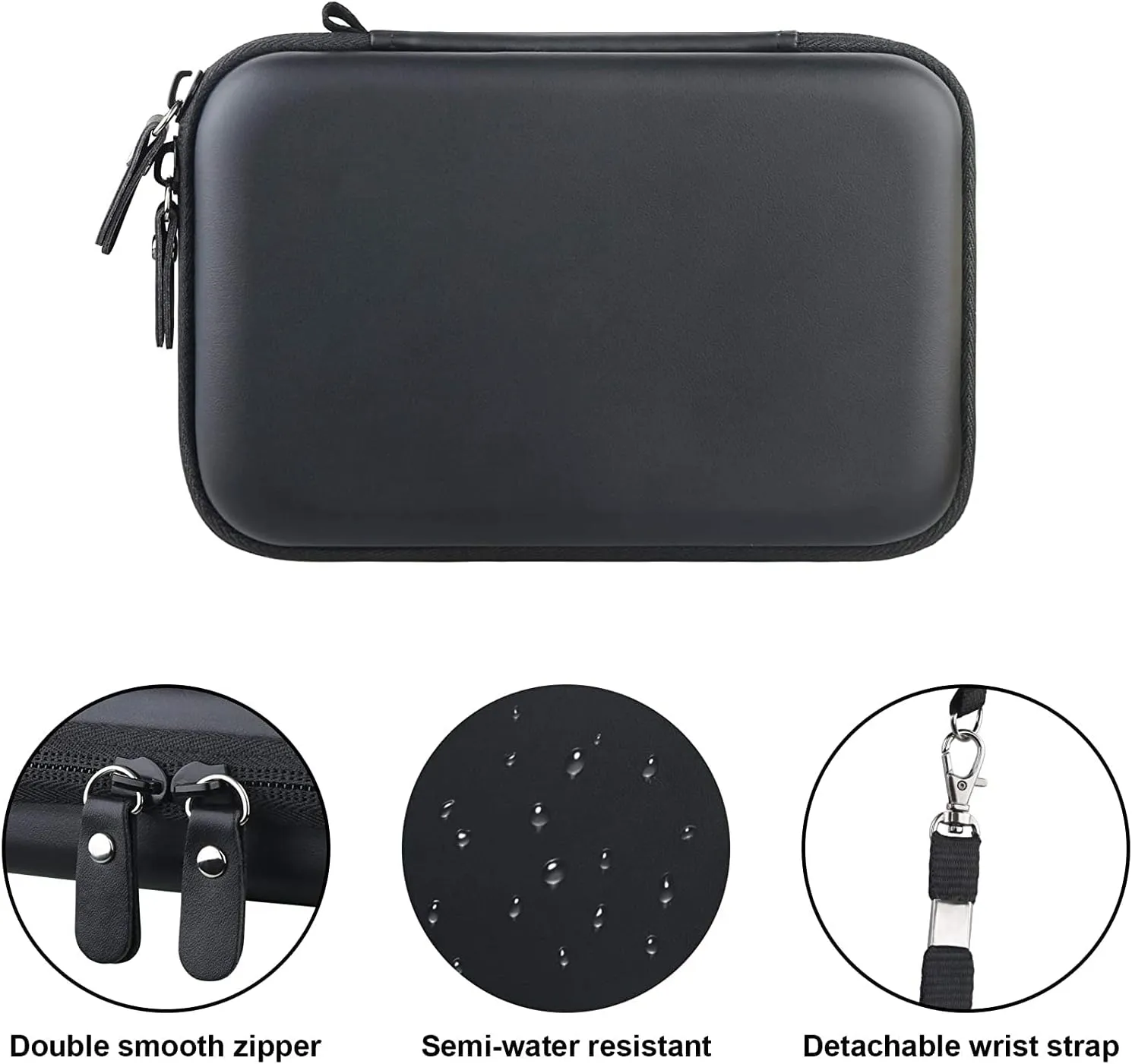 Canboc Digital Camera Case for CAMKORY/Sevenat/Lecran/Besungo/VAHOIALD/BEVLXNIV/IWEUKJLO Video Vlogging Camera and Other Compact Portable Mini Teens Cameras, Mesh Bag fit Cable, Black