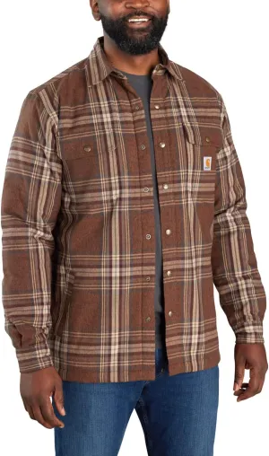 Carhartt Men's 105430 Relaxed Fit Flannel Sherpa-Lined Shirt Jac
