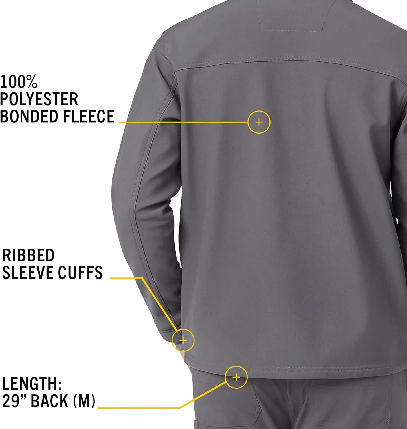 Carhartt Men's Rugged Flex Modern Fit Fluid Resistant Bonded Fleece Jacket