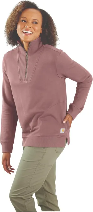 Carhartt Women's Plus Size Tencel Fiber Series Relaxed Fit 1/2 Zip Sweatshirt