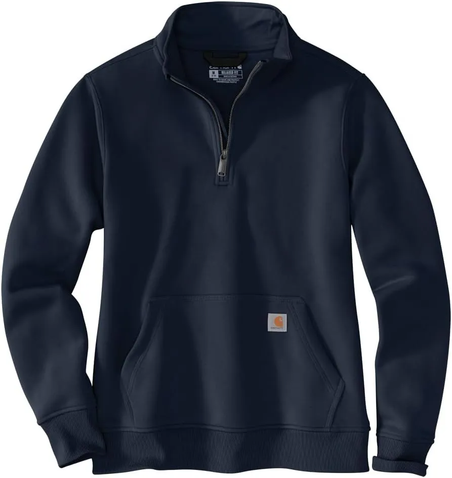 Carhartt Women's Relaxed Fit Midweight Quarter-Zip Mock-Neck Sweatshirt