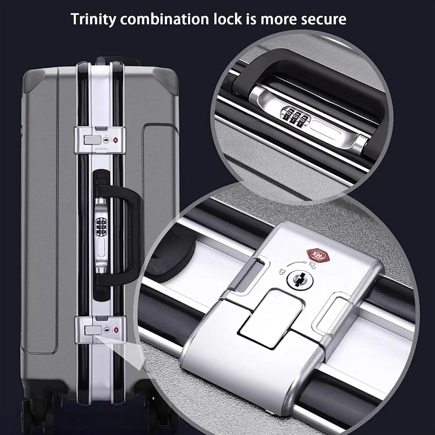 Carry-on Suitcase Luggage Charging Port Suitcases Combination Lock with Universal Wheels Luggage Safe Carry-on Suitcases Carry On Luggages,A-20 in (H 26 in)