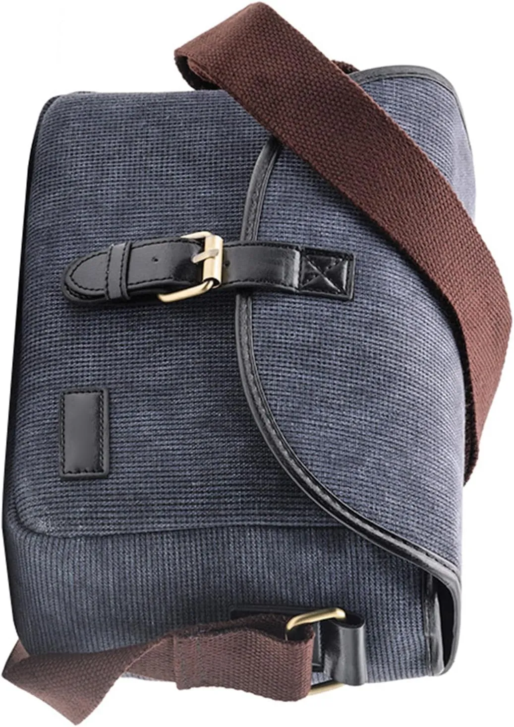 Casual Campus Camera Bag for DSLR Cameras, Waterproof Shoulder Bag PU Canvas Pouches Cushioned Interior for School