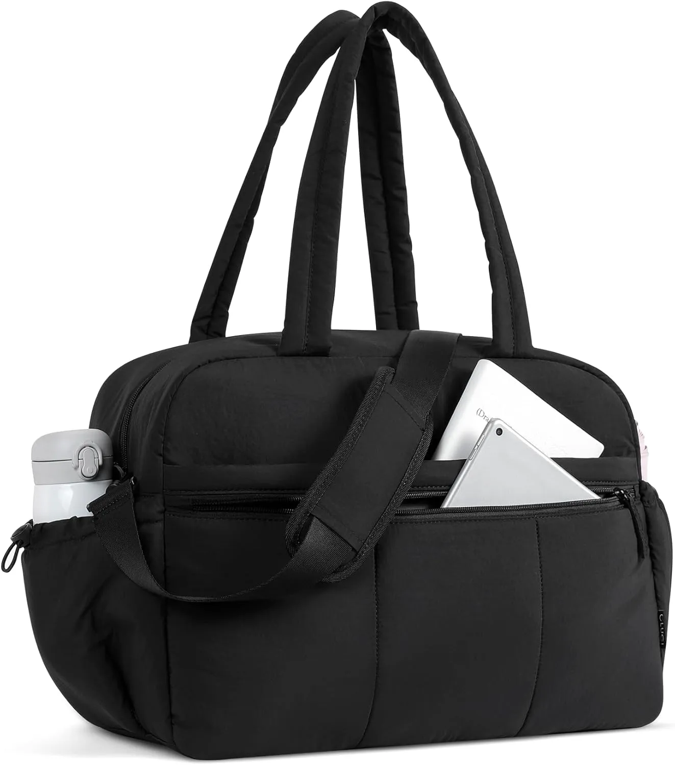 CLUCI Duffle Bag for Travel, Gym Bag for Women, Puffer Tote Small Carry On Bag, 30L Duffle Weekender Bags with Wet Pocket